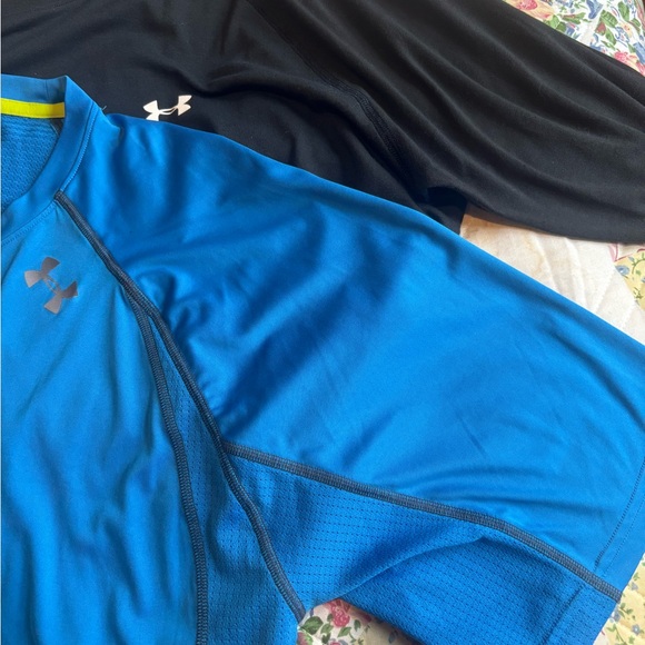 Under Armour Long Sleeve Shirts - Black and Bright Blue NWT xl - Picture 3 of 9